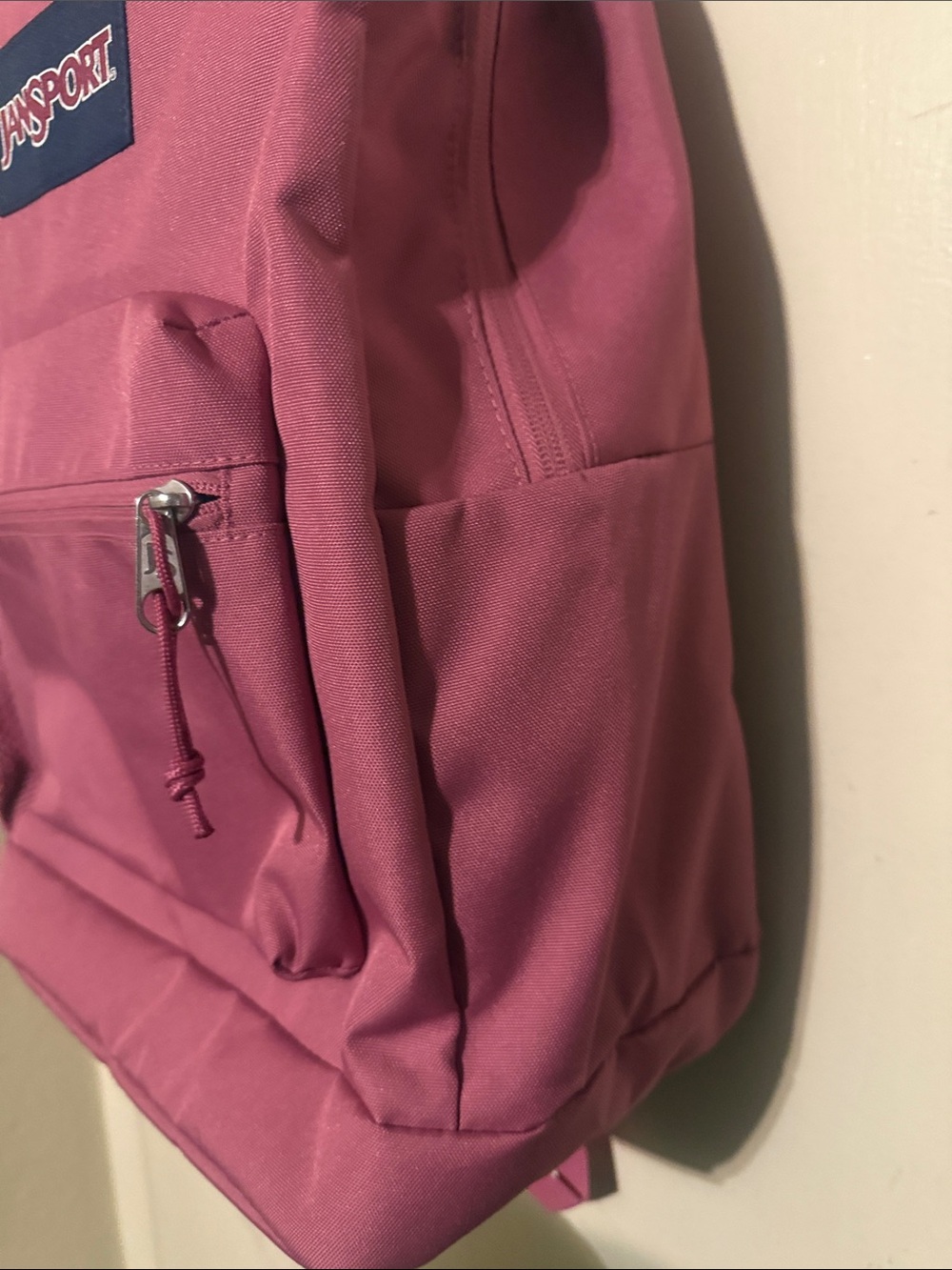Jansport Rose Pink Backpack with Front Pocket - Picture 4 of 8